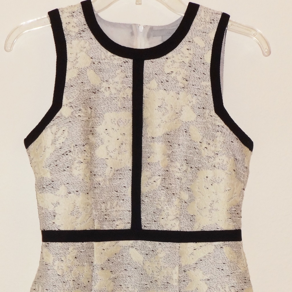 H&M sleveless cream and black dress